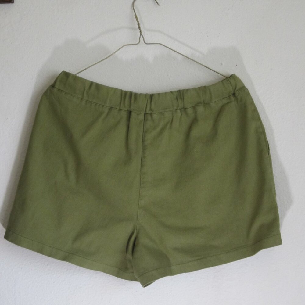 HYFVE Double Zero Patch Pocket Drawstring Shorts Moss Colored New - Picture 7 of 8